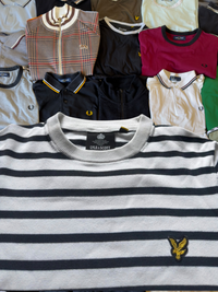 Lyle & Scott langarm Shirt | Schwarz / Weiß | Gr. XS