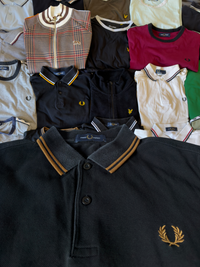 Fred Perry Polo | Schwarz / Bronze | Gr. S