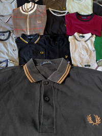 Fred Perry Polo | Schwarz / Bronze | Gr. S