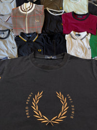 Fred Perry T-shirt | Schwarz / Bronze | Gr. S