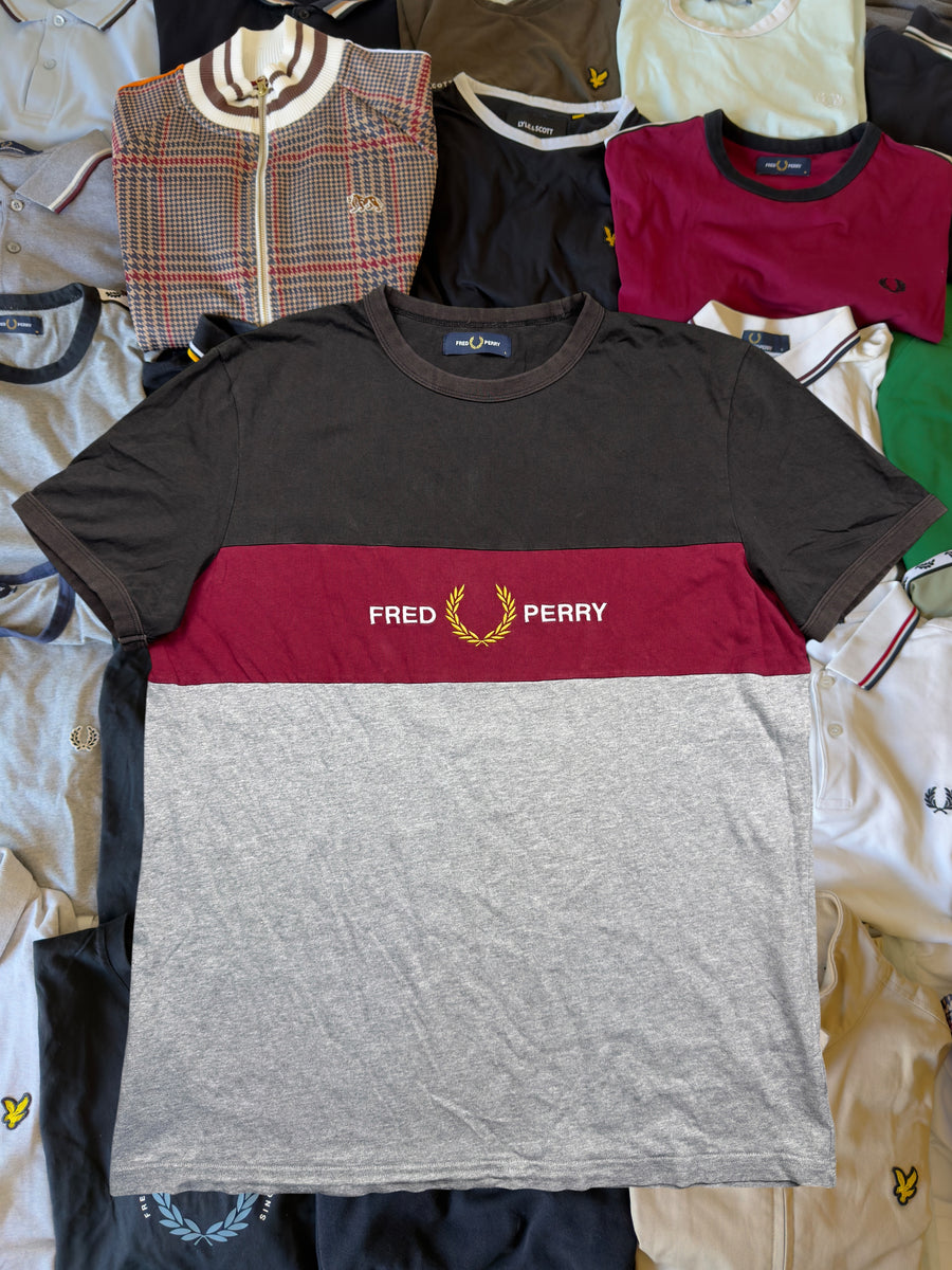 Fred Perry T-shirt | Schwarz / Grau | Gr. L