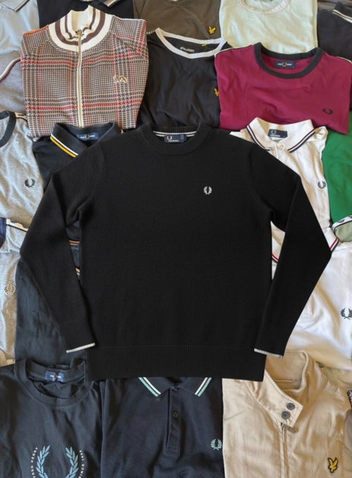 Fred Perry Sweater | Schwarz | Gr. XS