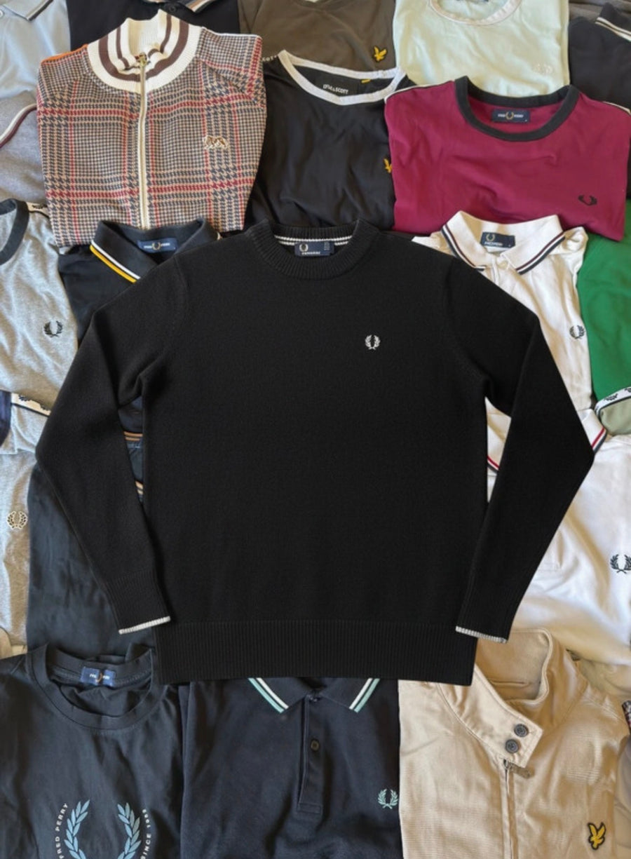 Fred Perry Sweater | Schwarz | Gr. XS