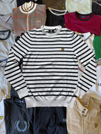 Lyle & Scott langarm Shirt | Schwarz / Weiß | Gr. XS