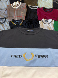 Fred Perry T-shirt | Schwarz / Blau | Gr. L