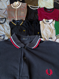 Fred Perry Polo | Schwarz / Rot | Gr. S