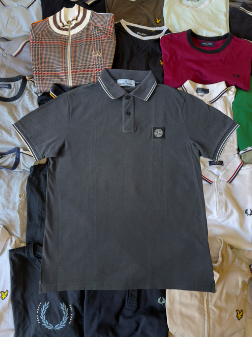Stone Island Polo | Grau | Gr. L (Slim Fit)