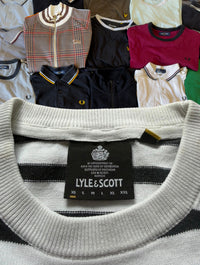 Lyle & Scott langarm Shirt | Schwarz / Weiß | Gr. XS