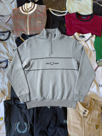 Fred Perry Quarterzip | Grau | Gr. S