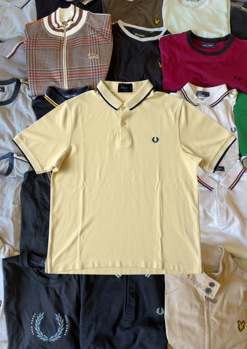 Fred Perry Polo | Gelb | Gr. XL ( Slim Fit )