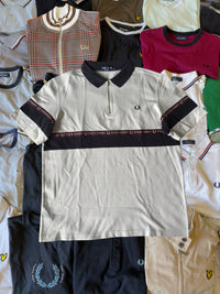 Fred Perry Polo | Weiß / Schwarz | Gr. XL