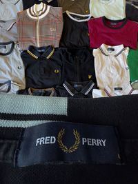 Fred Perry Polo | Schwarz / Mintgrün | Gr. L