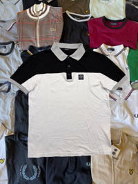 Three Stroke Polo | Schwarz / Weiß | Gr. S