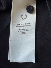 Fred Perry Polo | Schwarz / Bronze | Gr. S