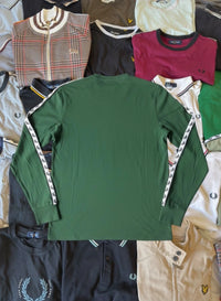 Fred Perry Langarm Shirt | Grün | Gr. M