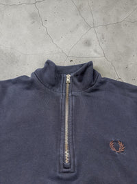 Fred Perry Quarterzip | Marineblau | Gr. S