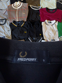 Fred Perry Polo | Schwarz / Rot | Gr. S