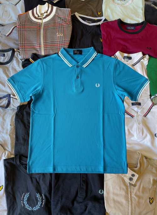 Fred Perry Polo | Blau | Gr. L ( Slim Fit )
