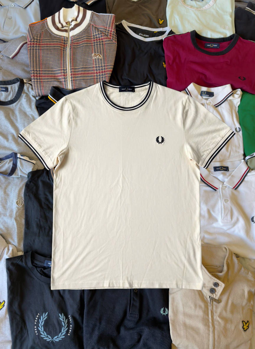 Fred Perry Tshirt | Creme | Gr. M