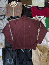 Fred Perry Sportjacke | Weinrot | Gr. L