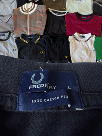 Fred Perry Polo | Schwarz / Mintgrün| Gr. L