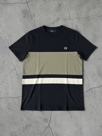 Fred Perry T-shirt | Schwarz / Grün | Gr. M