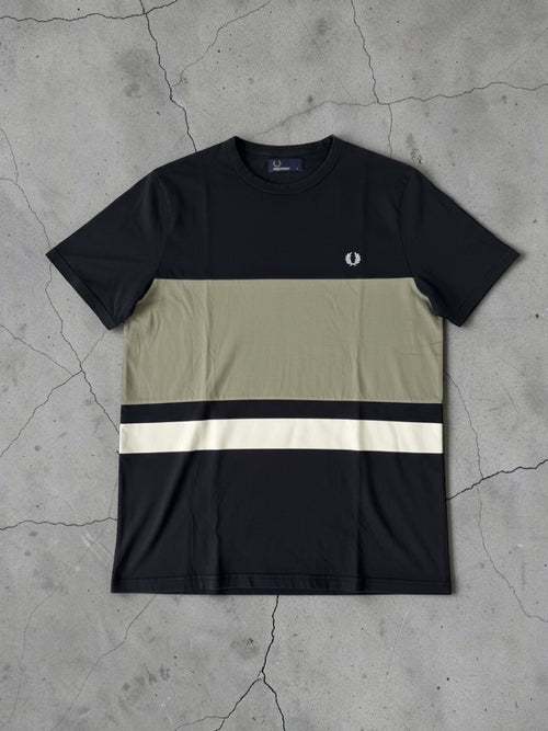Fred Perry T-shirt | Schwarz / Grün | Gr. M