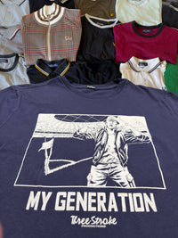 Three Stroke T-shirt | Marineblau | Gr. S
