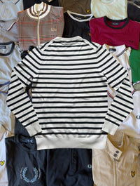 Lyle & Scott langarm Shirt | Schwarz / Weiß | Gr. XS