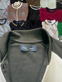 Fred Perry Sportjacke | Schwarz / Weiß | Gr. S