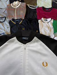 Fred Perry Sportjacke | Schwarz / Weiß | Gr. S
