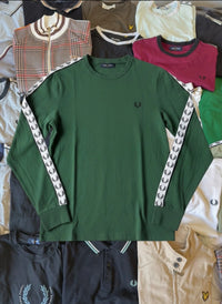 Fred Perry Langarm Shirt | Grün | Gr. M