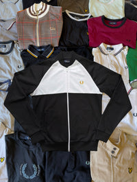 Fred Perry Sportjacke | Schwarz / Weiß | Gr. S