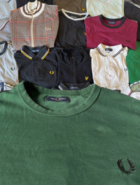Fred Perry Langarm Shirt | Grün | Gr. M