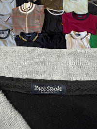 Three Stroke Polo | Schwarz / Weiß | Gr. S