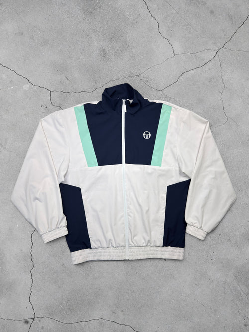 Sergio Tacchini Jacke | Weiß / Marineblau | Gr. S