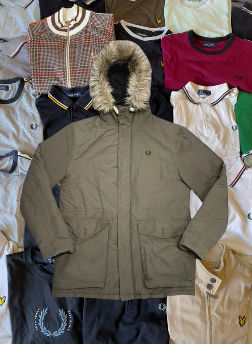 Fred Perry Winterjacke | Olivgrün | Gr. M