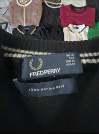 Fred Perry Sweater | Schwarz | Gr. XS
