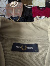 Fred Perry Quarterzip | Salbeigrün | Gr. L