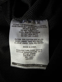 Just Casual Lyle & Scott Pflegeetikett mit Materialzusammensetzung aus Baumwolle und Nylon für die Windbreaker Jacke